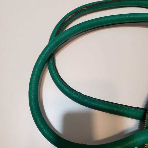 Liz Claiborne Green Faux Leather Satchel / Shoulder Purse - Picture 4 of 11